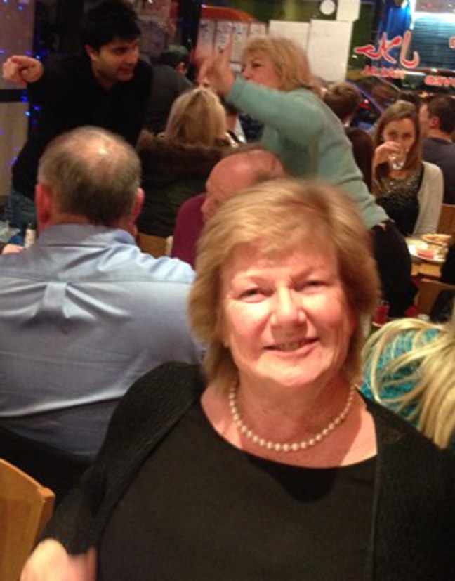 Lucille, in background Marianne, Charles and (back to camera) Brendan