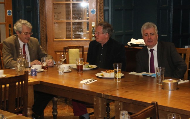 Visiting Brothers Roderick O'Connor and Kevin Mallett with VP Steve