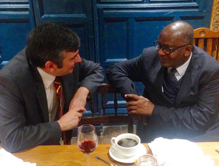 Kevin chatting with Joseph