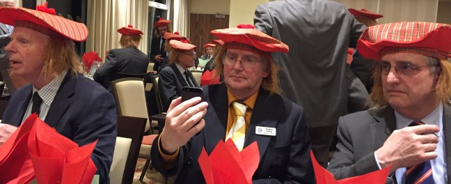 Brother with Tam o' Shanta takes selfie