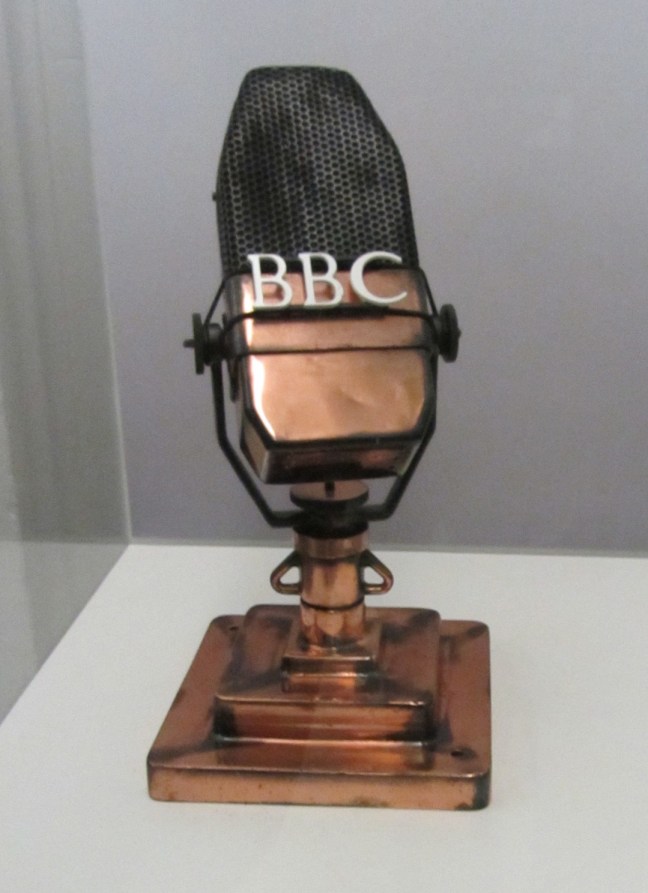 a picture of an archaic microphone