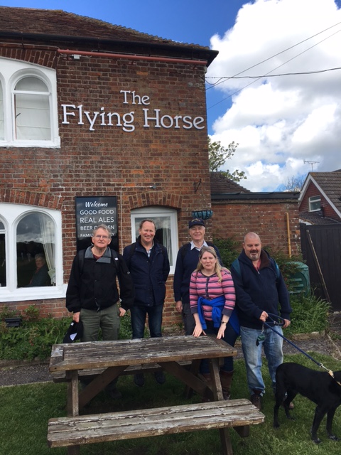 A group shot in a pub garden